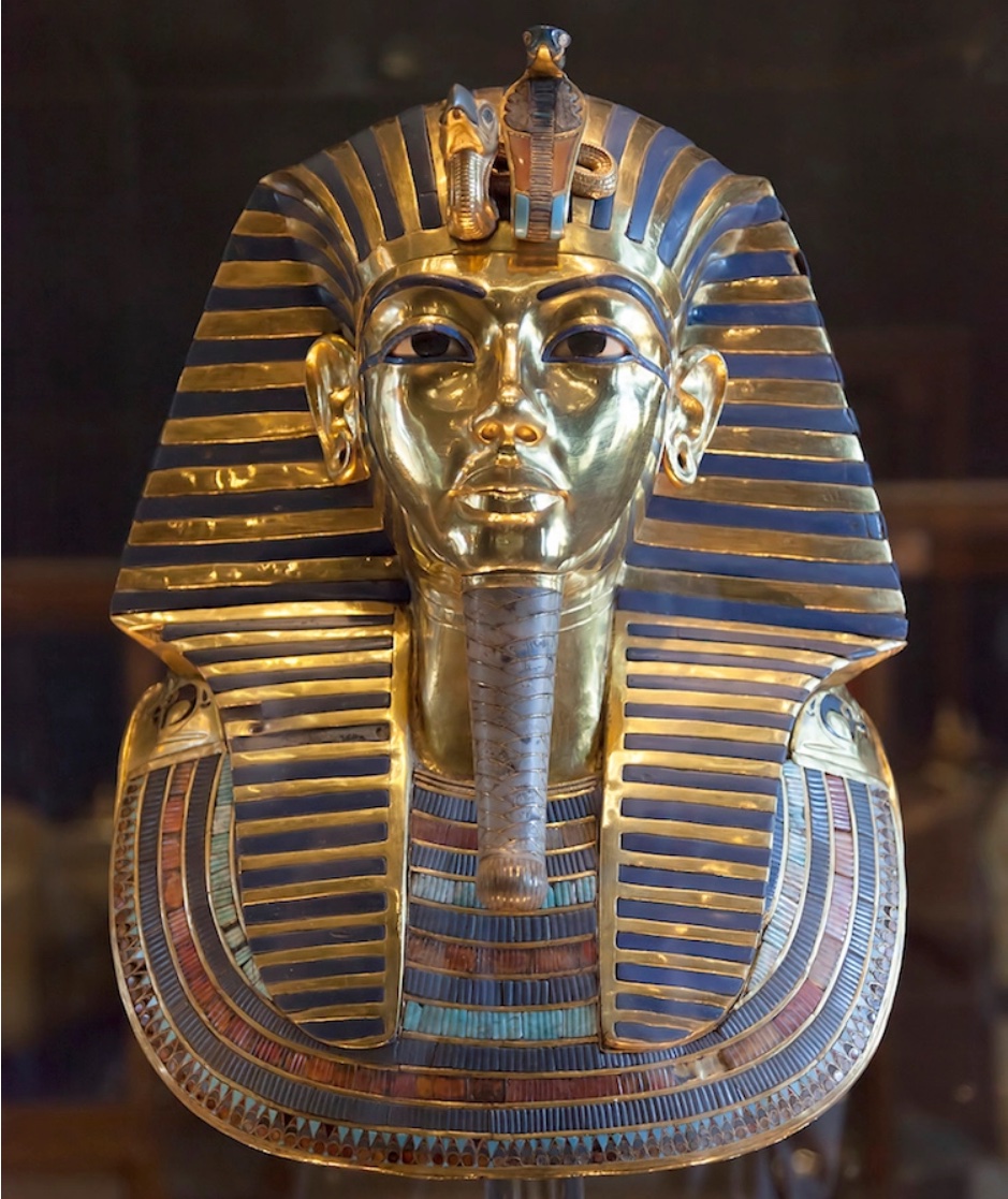 The golden burial mask of King Tut